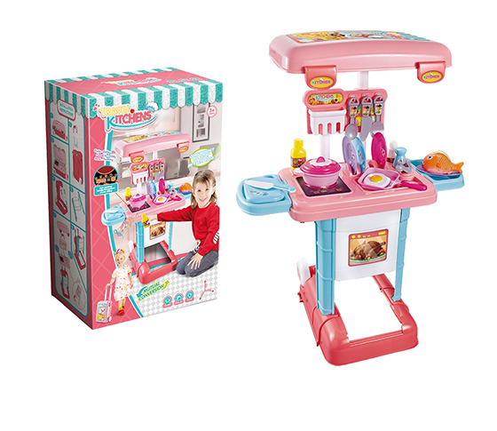 KITCHEN SET WITH LIGHT, COOKING SOUND AND WATER BO