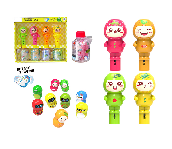 4PCS SPRING TOY + TUMBLER