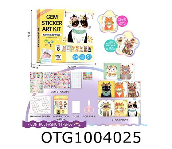 KITTEN ATTACHING DIAMONDS SET