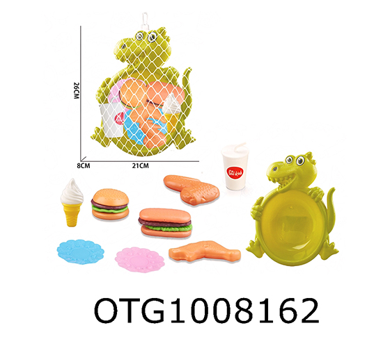 DINOSAUR PLATE WITH WESTERN FOOD